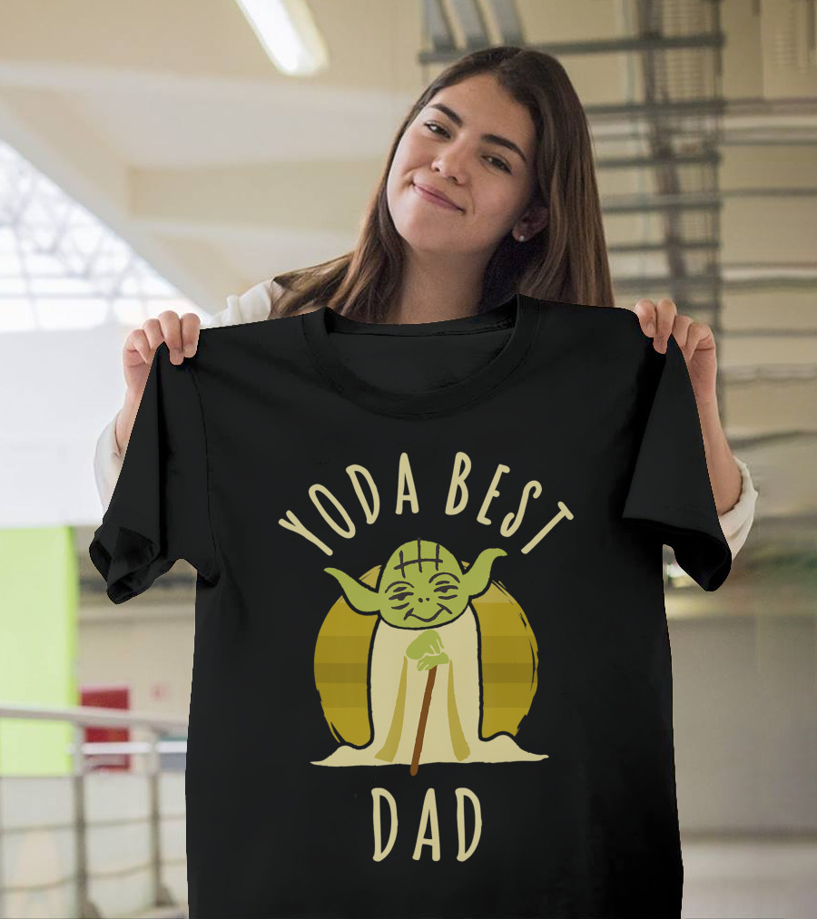 Star Wars Yoda Best Dad Cartoon Yoda T-Shirt