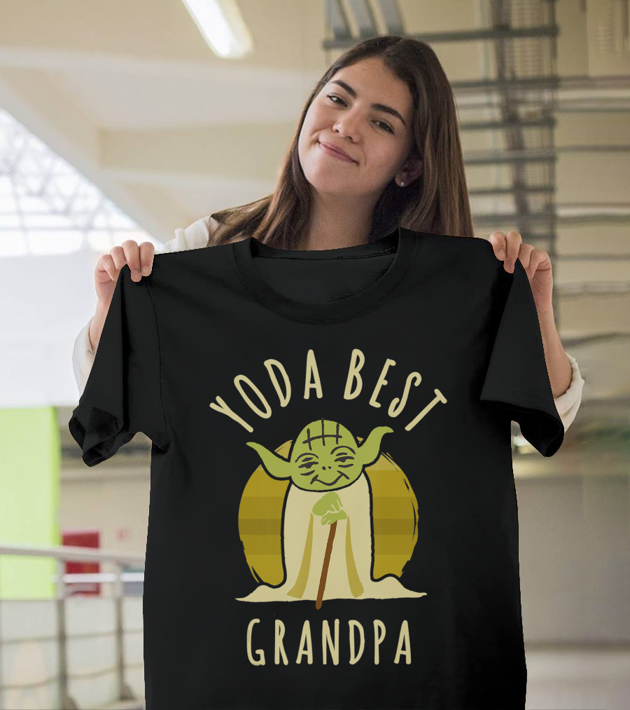 Yoda Best Grandpa Cartoon Yoda Star Wars RC T-Shirt