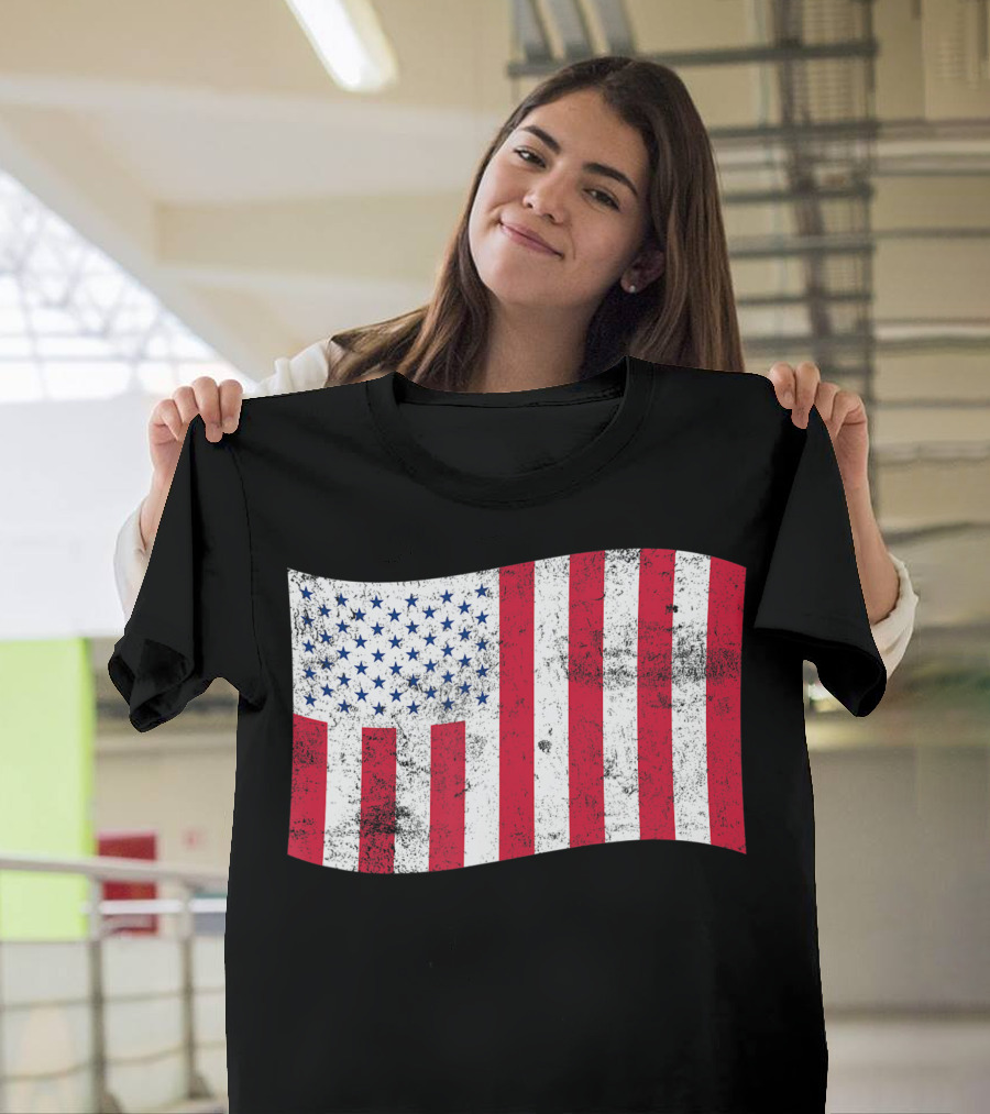 Usa Civil Peacetime Patriot American Flag T-Shirt