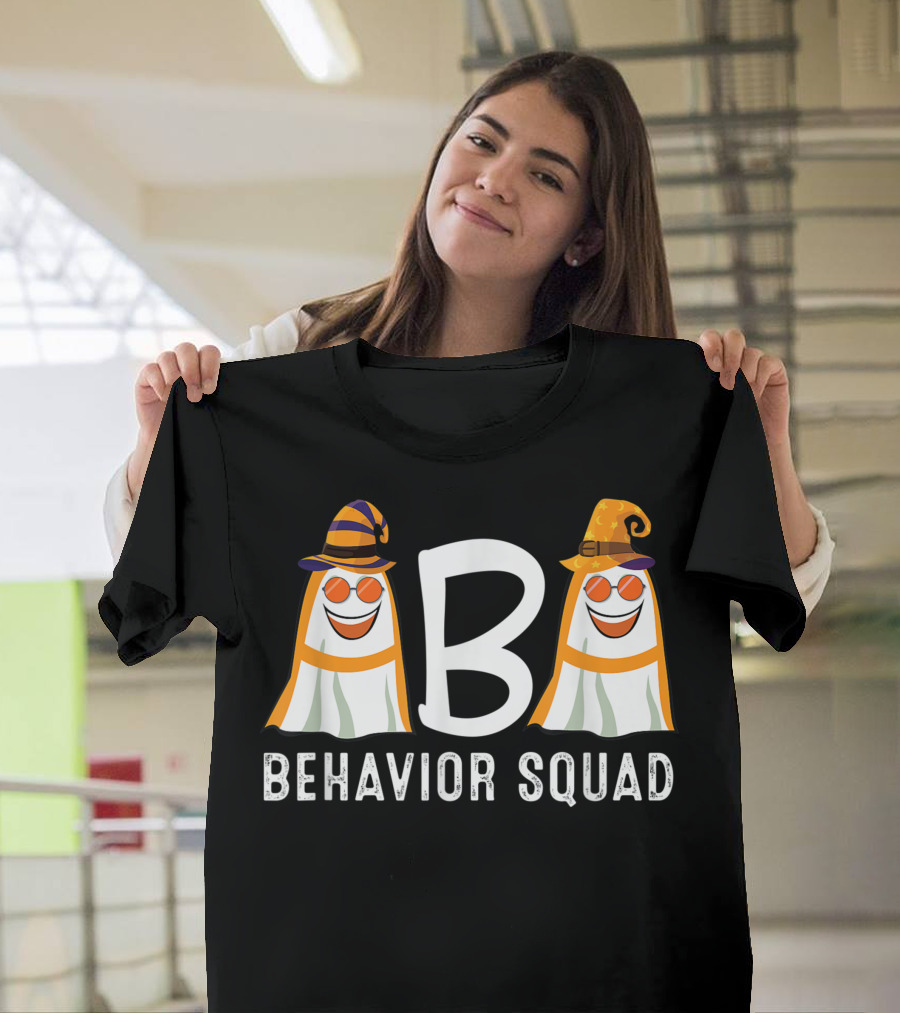 Behavior Squad ABA Therapist Halloween Ghost Analyst T-Shirt