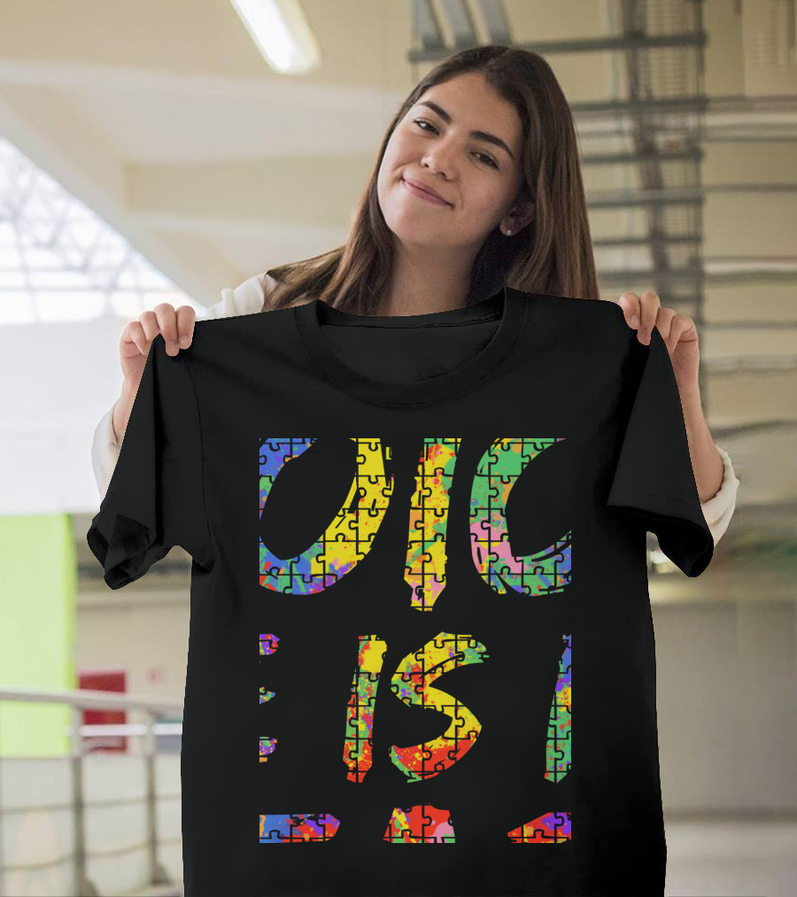I Am His Voice He Is My Heart Support Autism Awareness Puzzle T-Shirt
