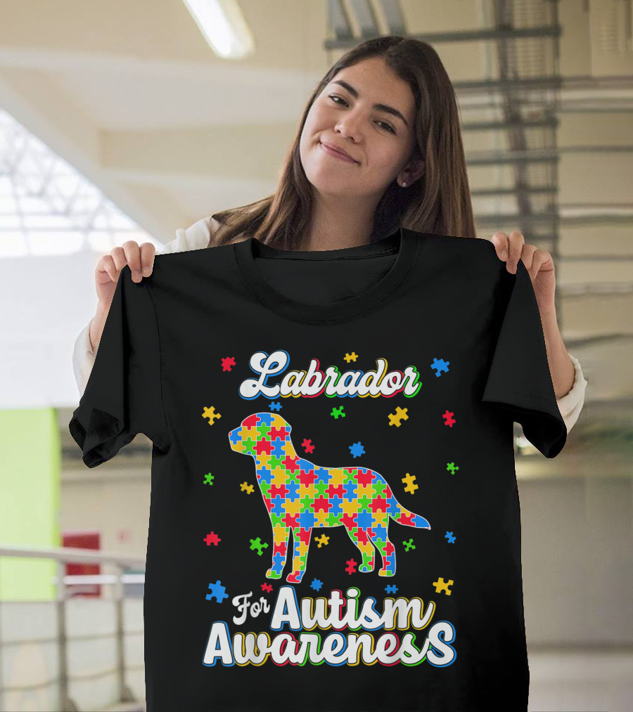 Labrador for Autism Awareness Dog Dad T-Shirt
