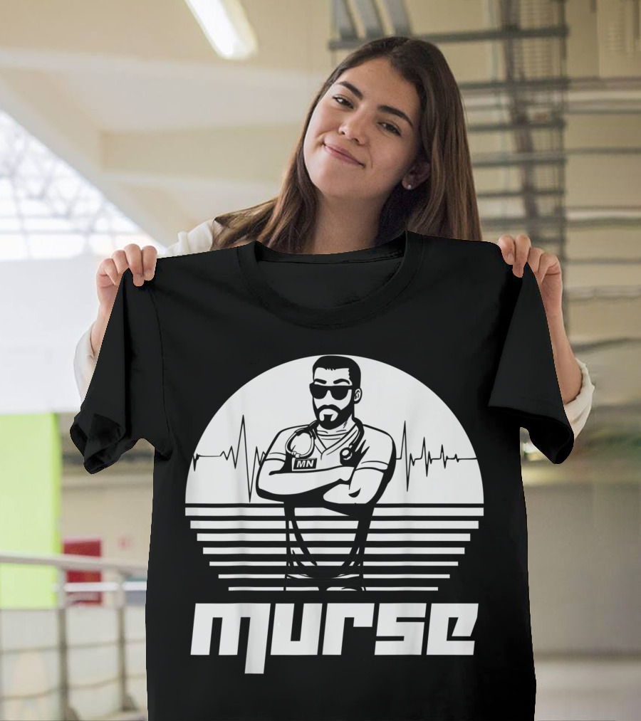 Murse Stethoscope Heartbeat IMN Nurse T-Shirt