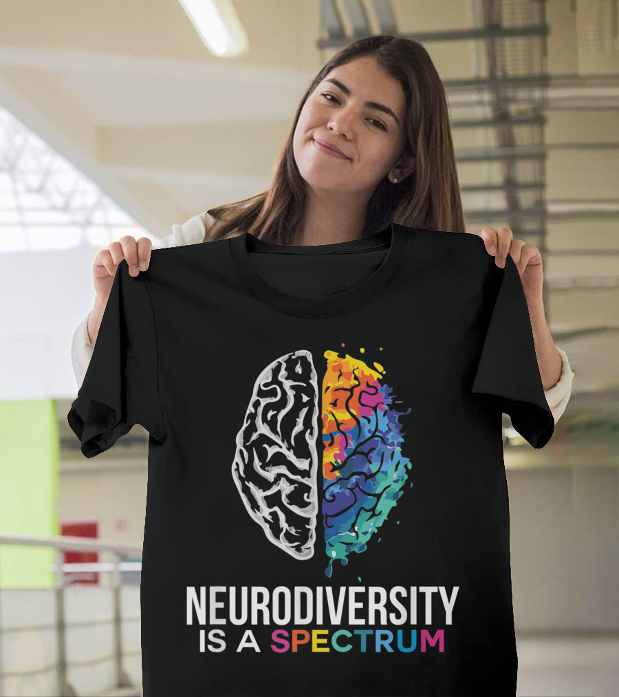 Neurodiversity Is a Spectrum Autism Awareness Brain T-Shirt