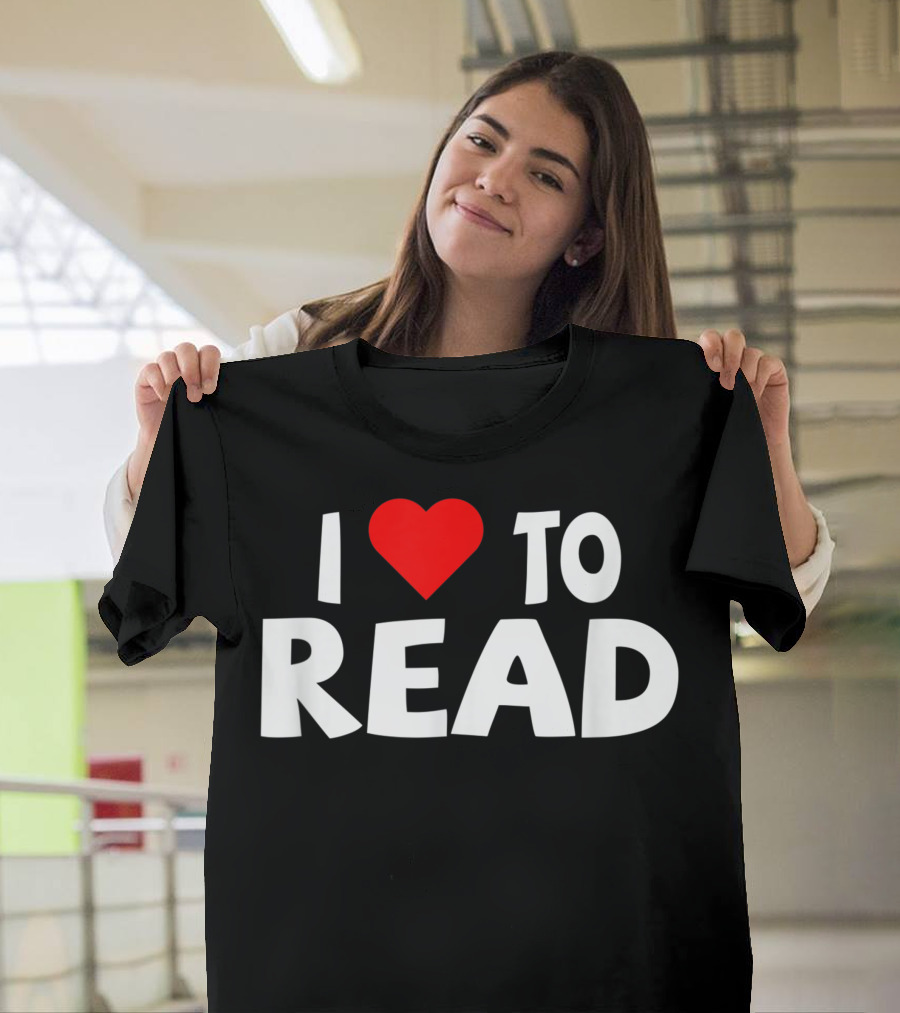 I Love to Read Heart Reading T-Shirt