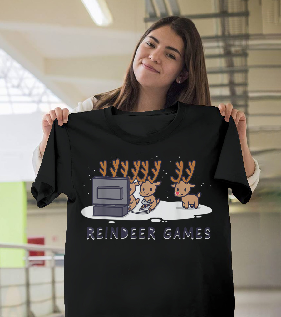 Reindeer Games Video Gaming Christmas Holiday Fun T-Shirt