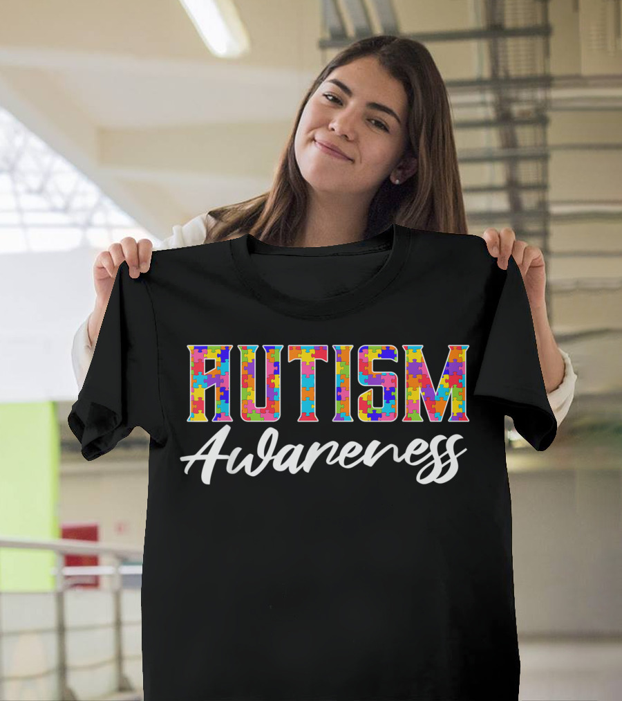 Autism Awareness Autism Moms Puzzle T-Shirt