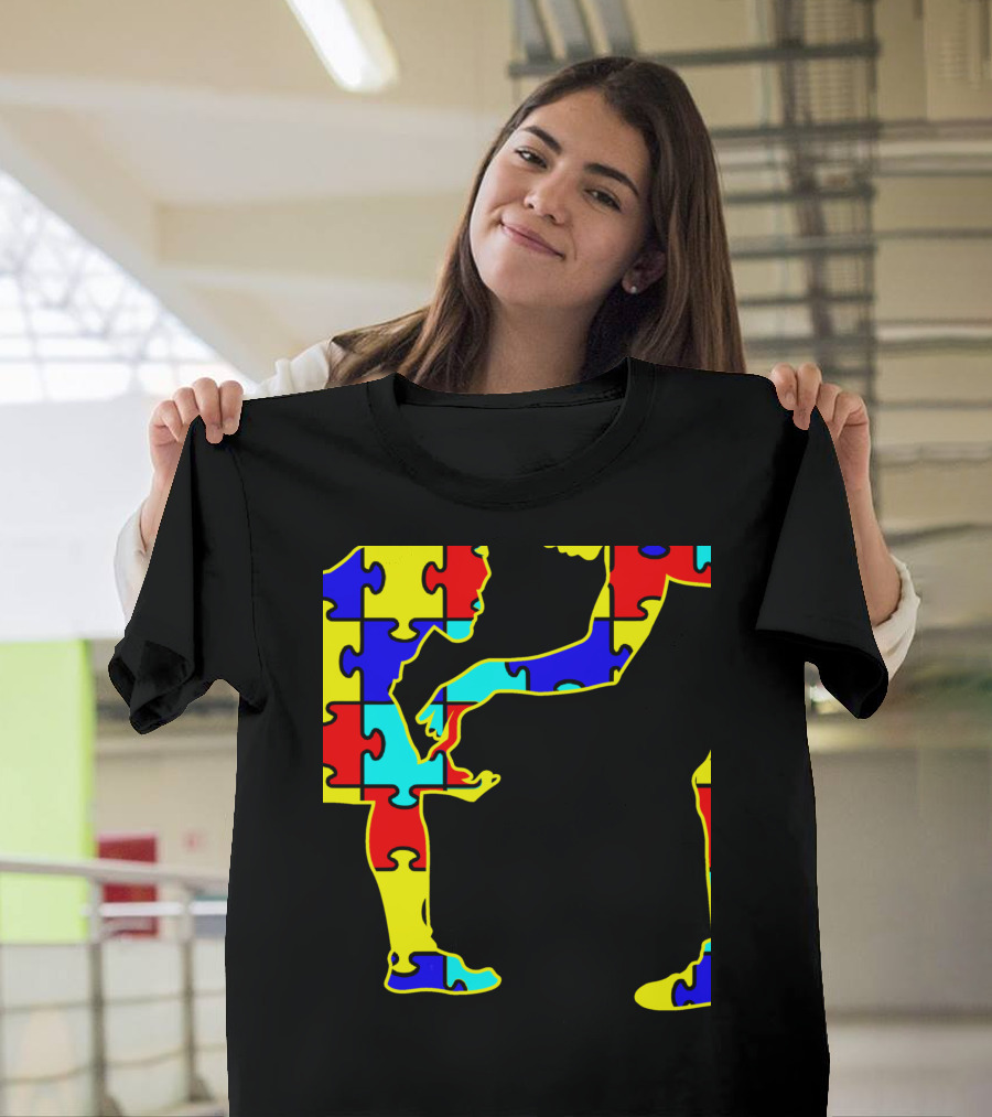 Wrestling Autism Puzzle Piece T-Shirt
