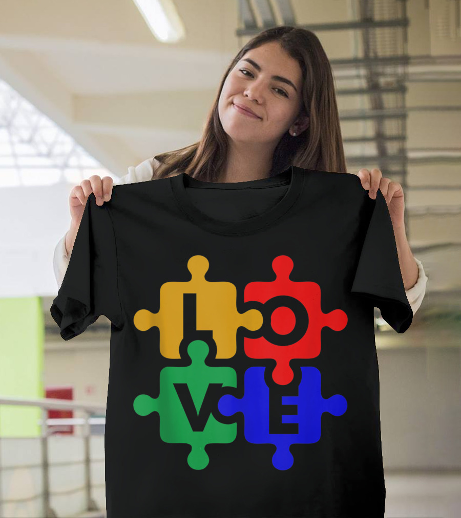 Love Puzzle Autism Awareness ASD Neurodiversity T-Shirt