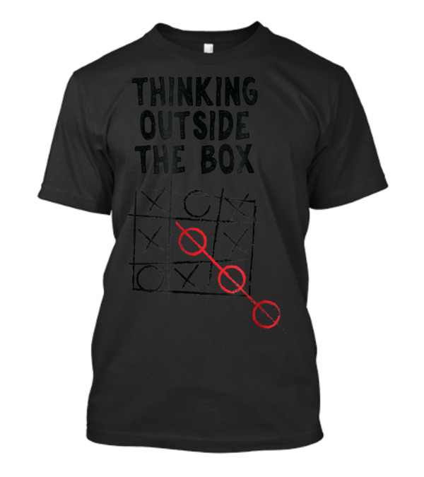 Thinking Outside The Box Neurodiversity Tic Tac Toe Game Strategy T-Shirt