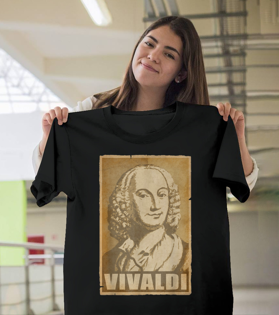 Antonio Vivaldi Vintage Torn Portrait T-Shirt