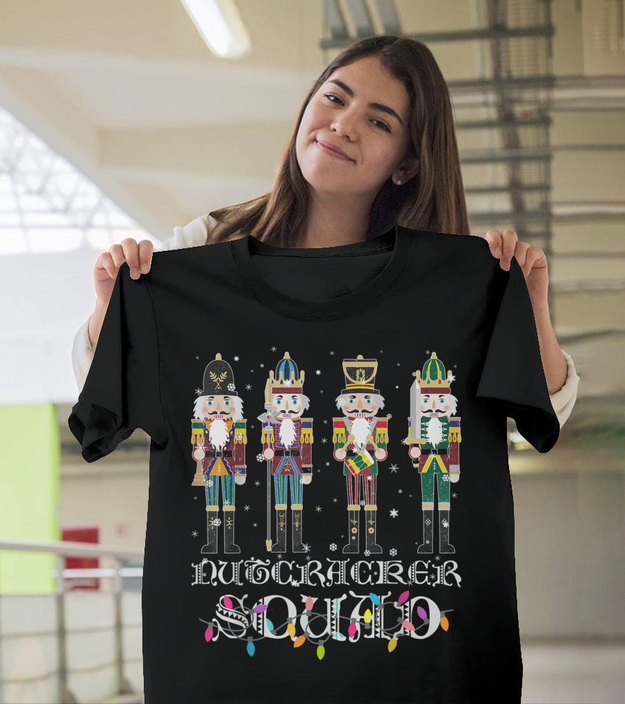 Nutcracker Squad with Festive Holiday Ballet Nutcrackers T-Shirt