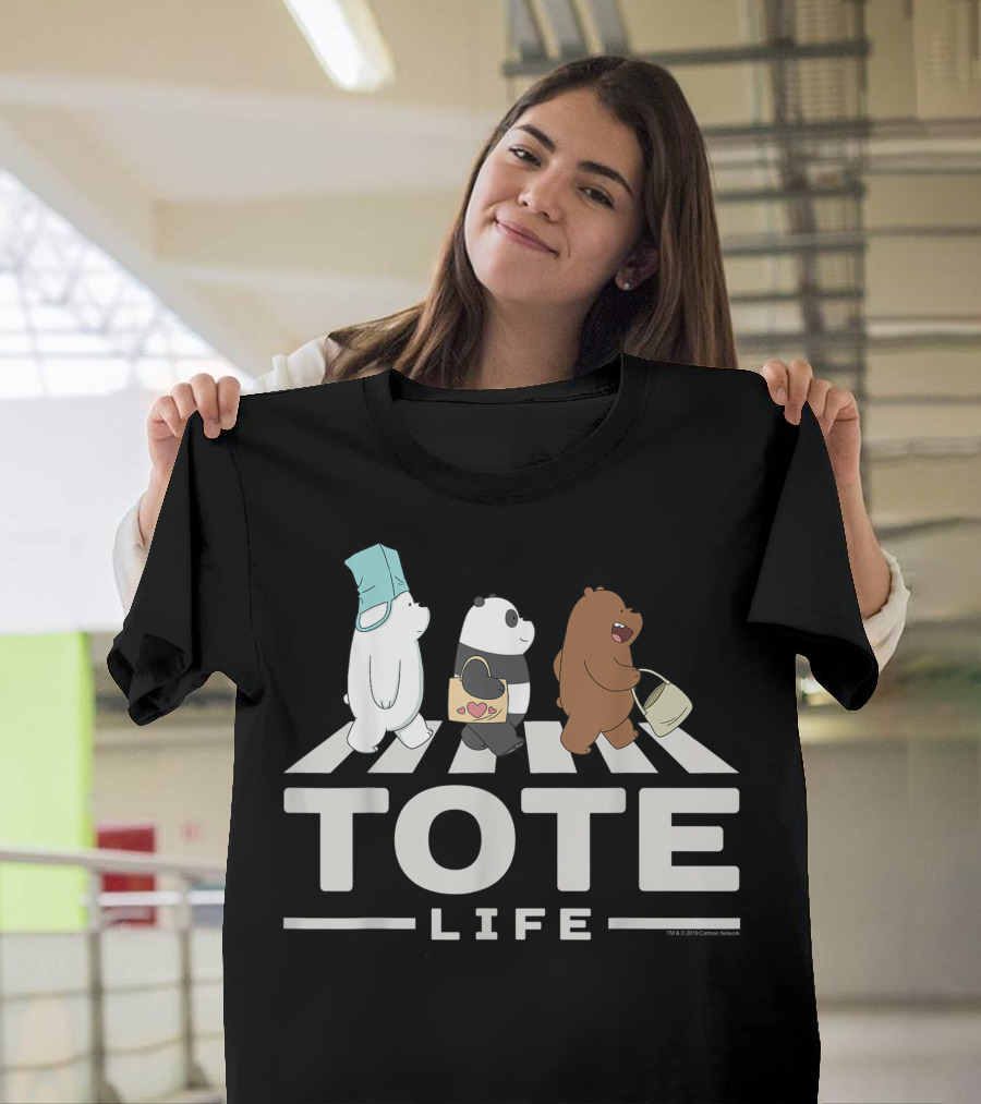 We Bare Bears Tote Life Abbey Road Crosswalk CN Cartoon Network T-Shirt