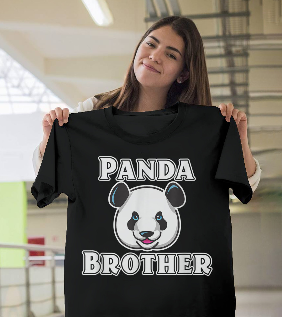 Panda Brother Cool Panda Squad I Panda Bear Brother T-Shirt