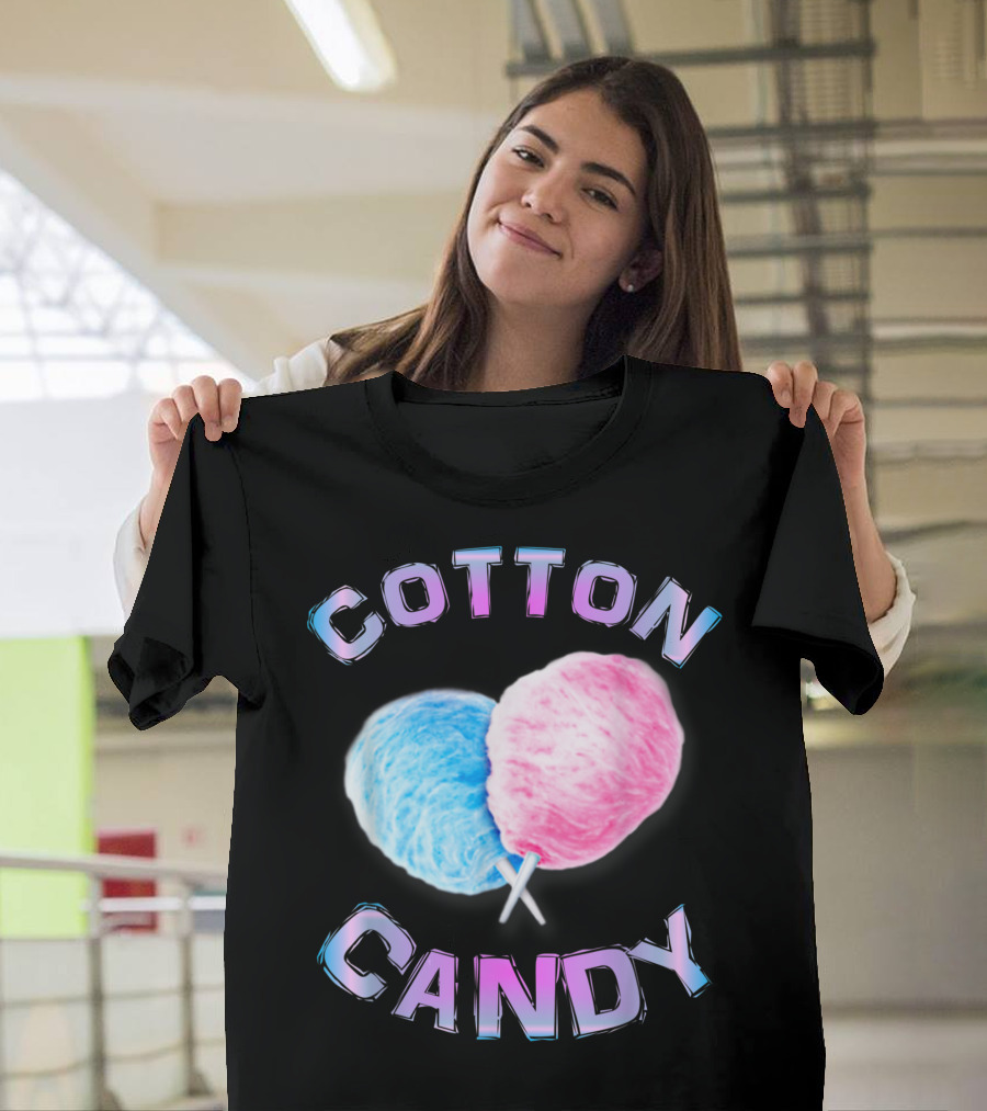 Cotton Candy Sticks Cones Floss Sweet Tooth Candy Fun T-Shirt
