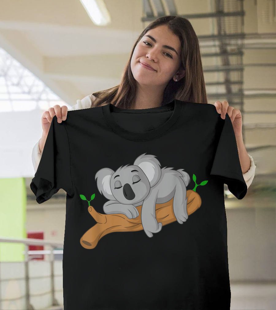 Sleeping Cute Koala Bear Lazy Animal Lover T-Shirt