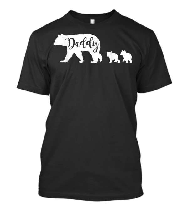Daddy Bear With Two Cubs Dad Father Papa T-Shirt