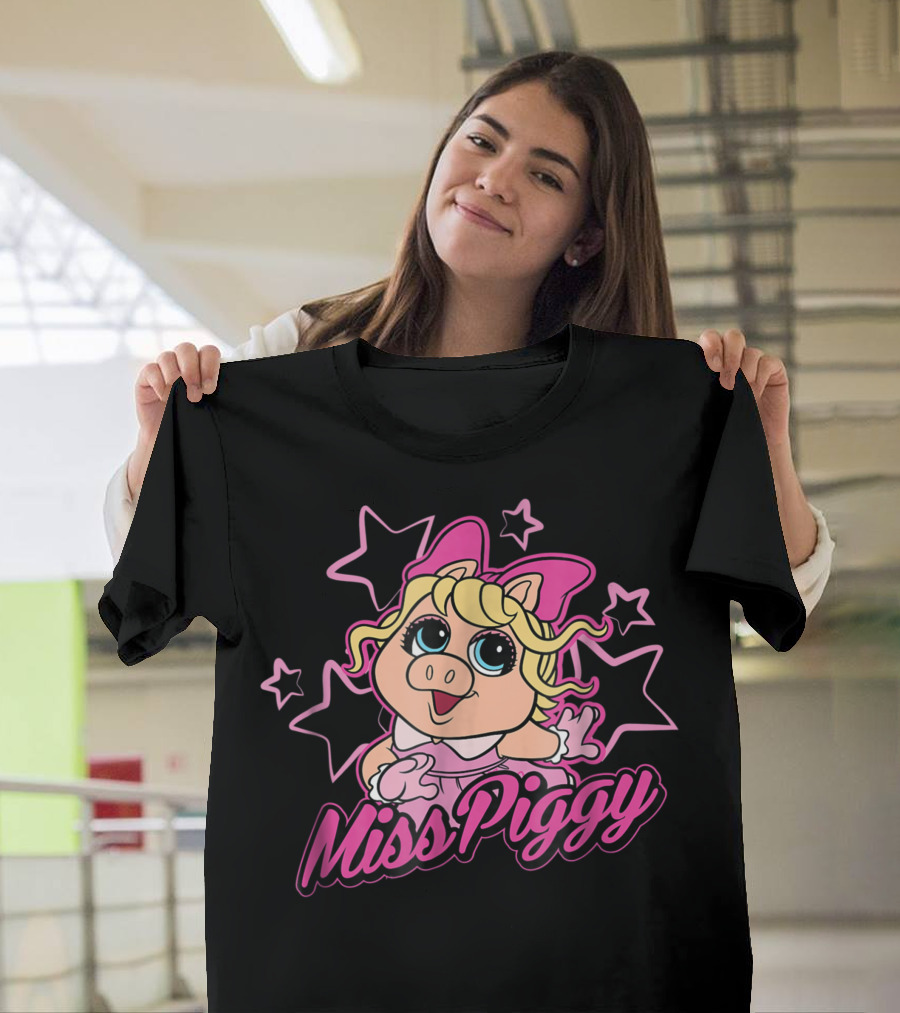 Disney Muppet Babies Miss Piggy Starry Pink T-Shirt