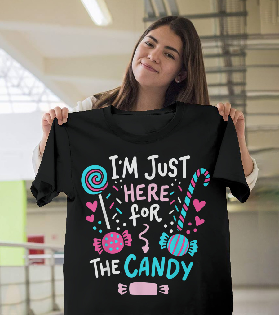 I'm Just Here for the Candy Halloween Lollipop T-Shirt