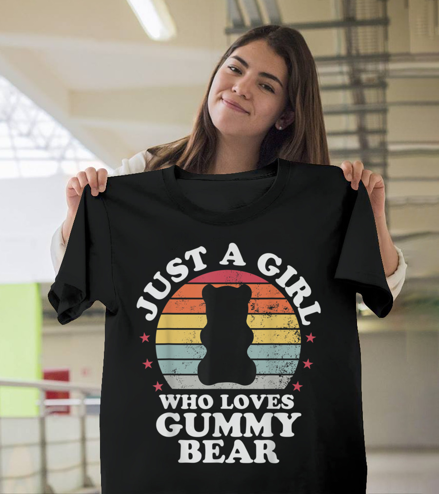 Just A Girl Who Loves Gummy Bear Candy Girls T-Shirt