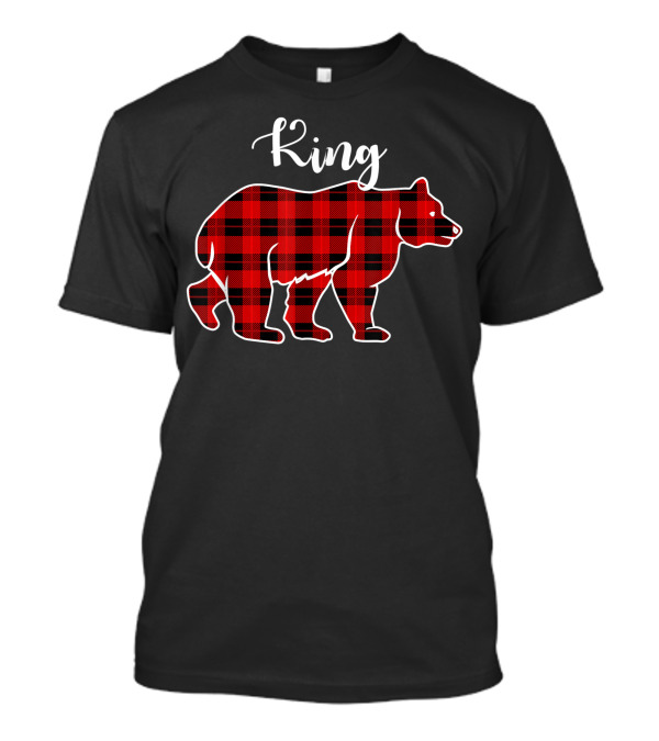 King Bear Red Plaid T-Shirt