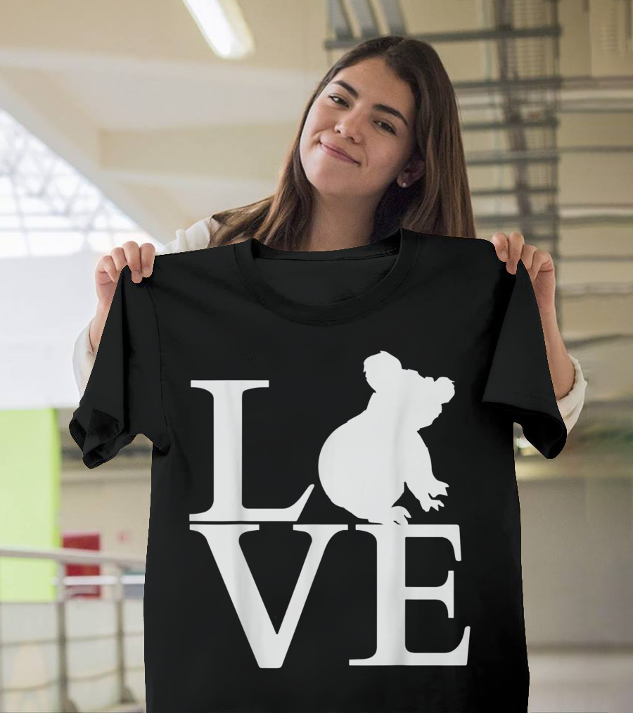 Koala Bear Love Silhouette I Love Koalas T-Shirt