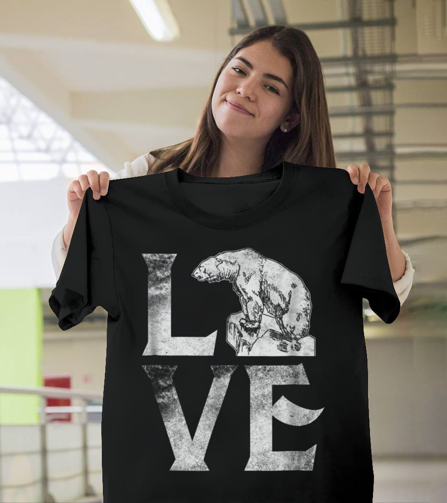 Love Polar Bears Cute White Bear Climate Change Arctic Awareness T-Shirt
