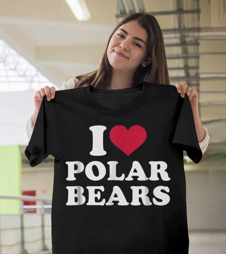 I Love Polar Bears Red Heart Polar Bears T-Shirt