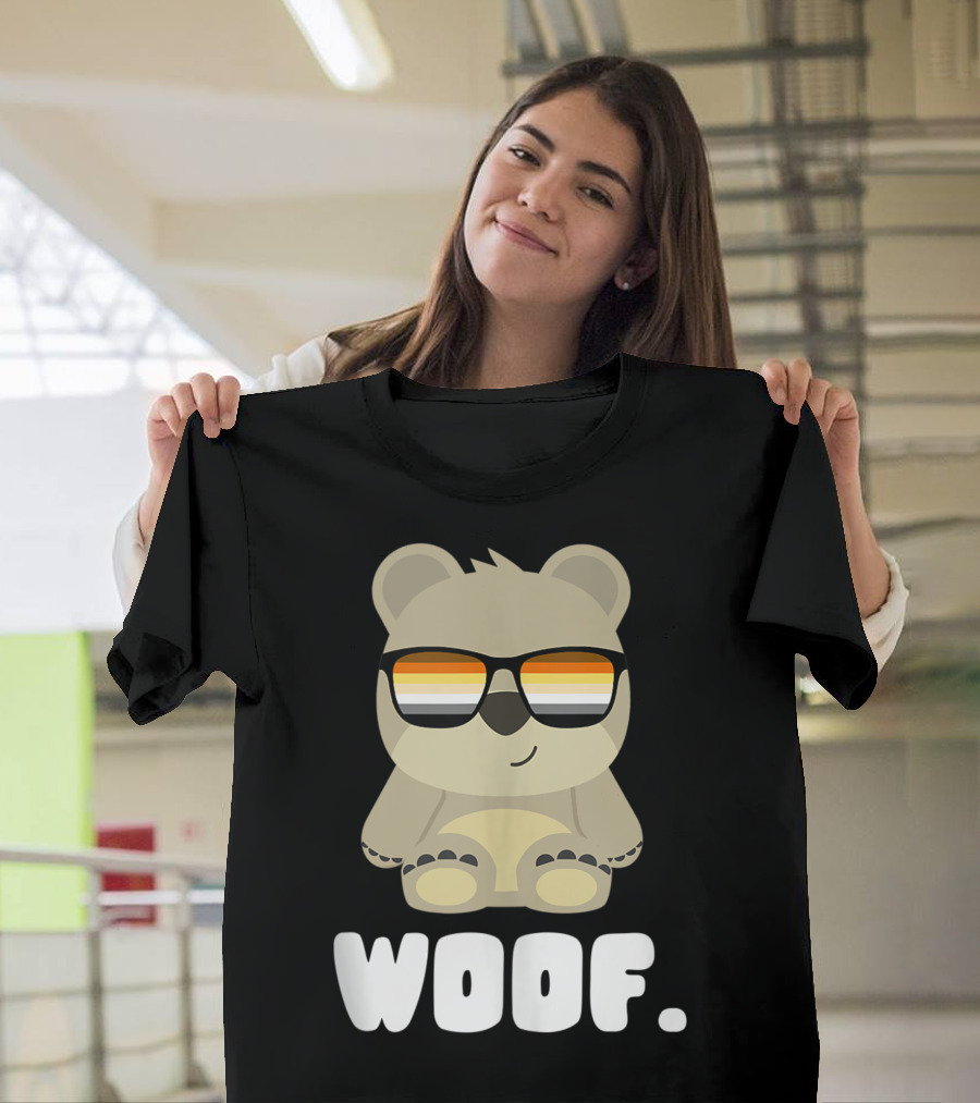 Woof Mens Gay Bear with Sunglasses T-Shirt
