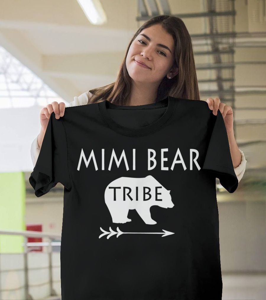 Mimi Bear Tribe Arrow Bear For Grandma Mimi T-Shirt