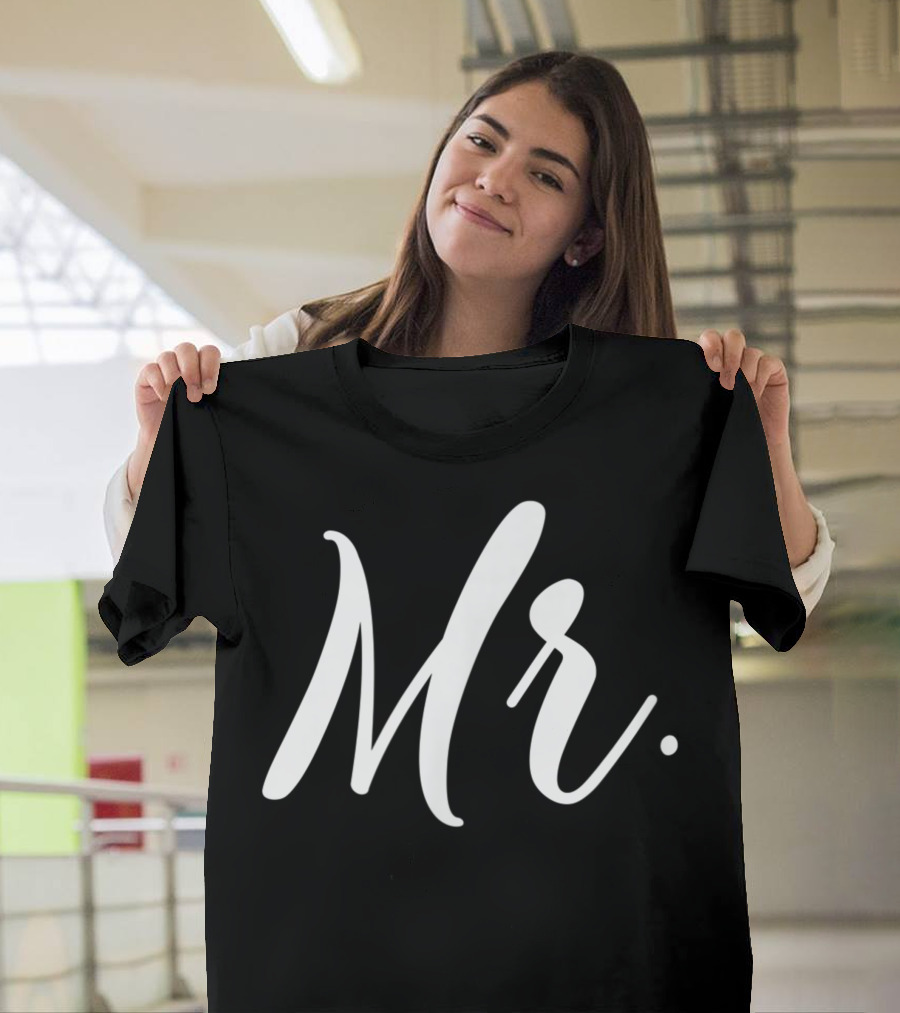 Mr And Mrs Couples Honeymoon Set Mr Print T-Shirt