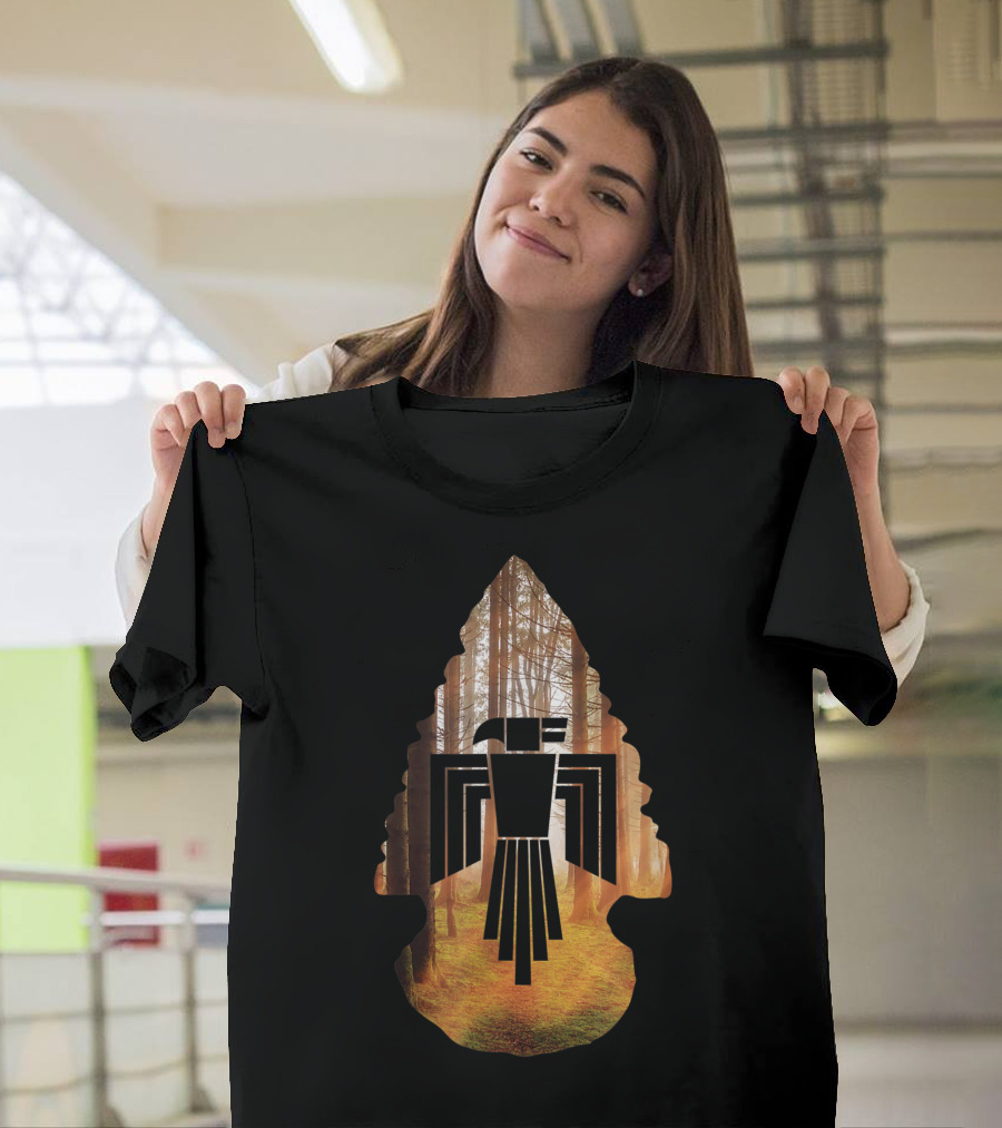 Native Arrowhead Eagle Forest Indian American T-Shirt