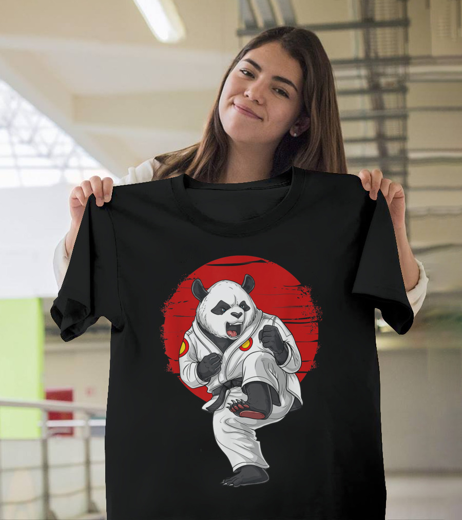 Panda Bear Karate Kung Fu Taekwondo Martial Arts Kickboxing T-Shirt