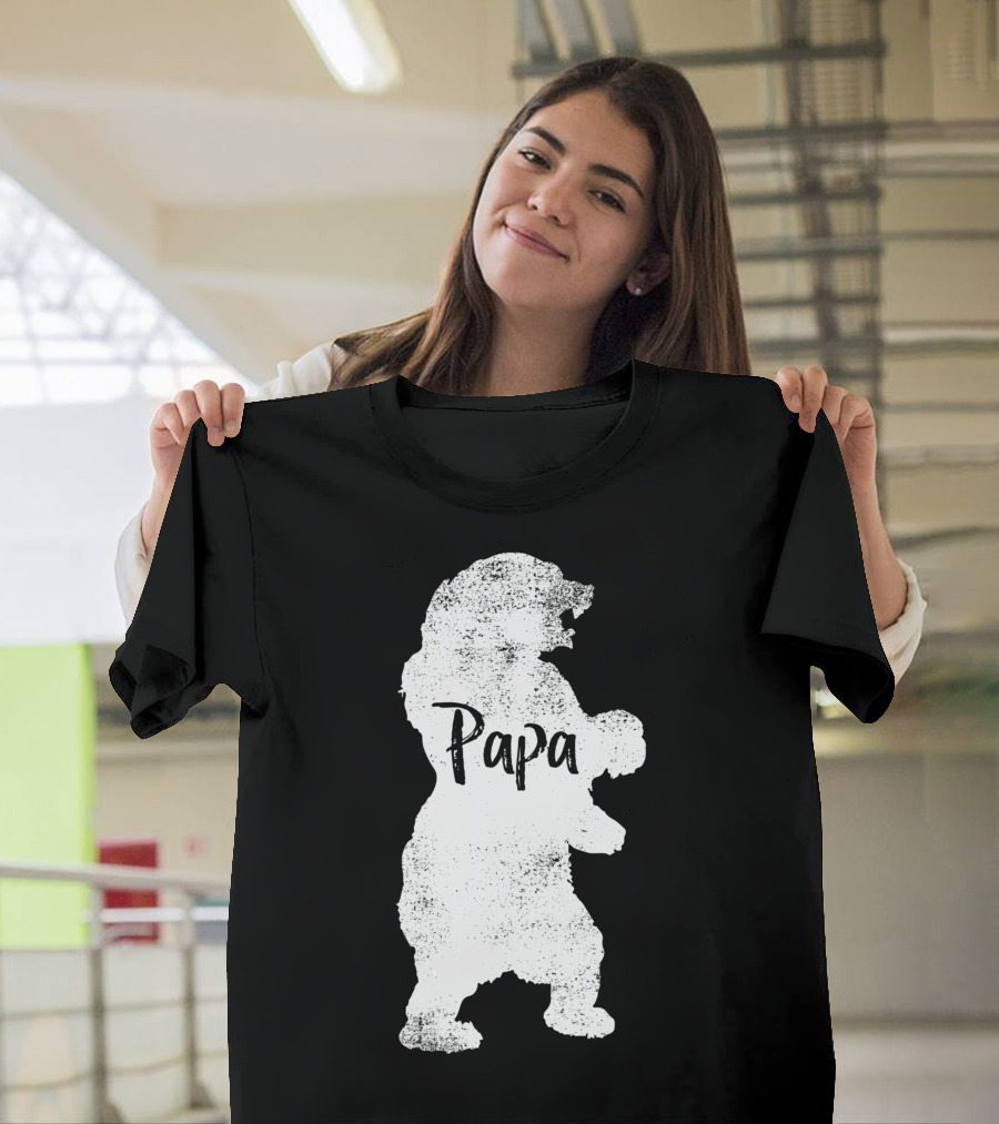 Papa Bear Silhouette Father's Day T-Shirt