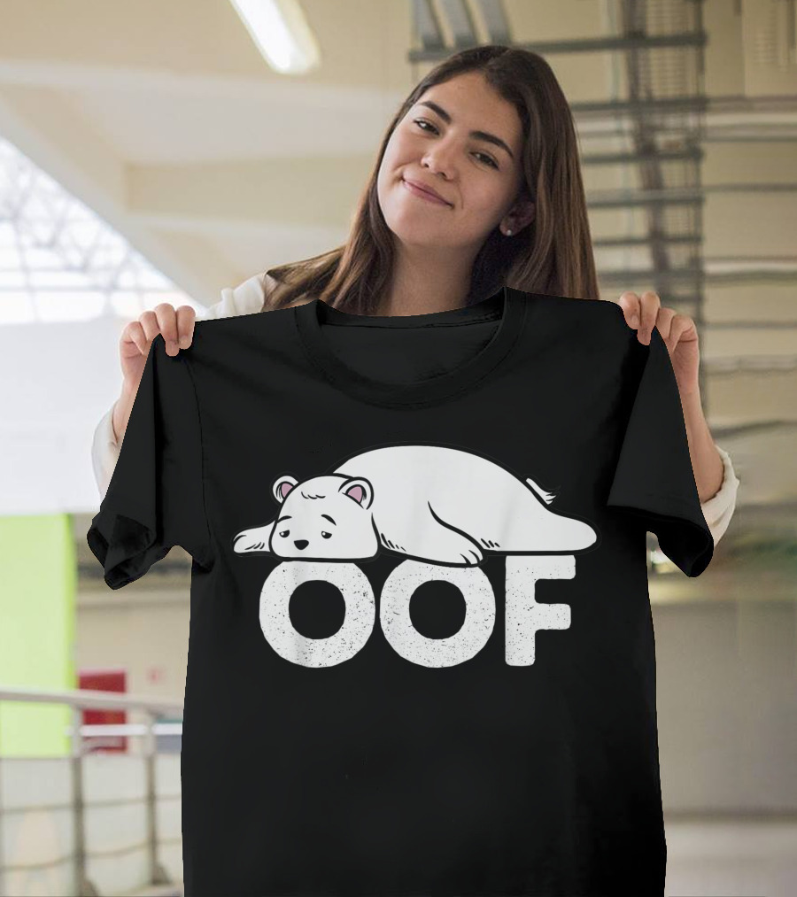 Polar Bear Oof Internet Video Gaming Gamer Relaxed Bear Mood T-Shirt