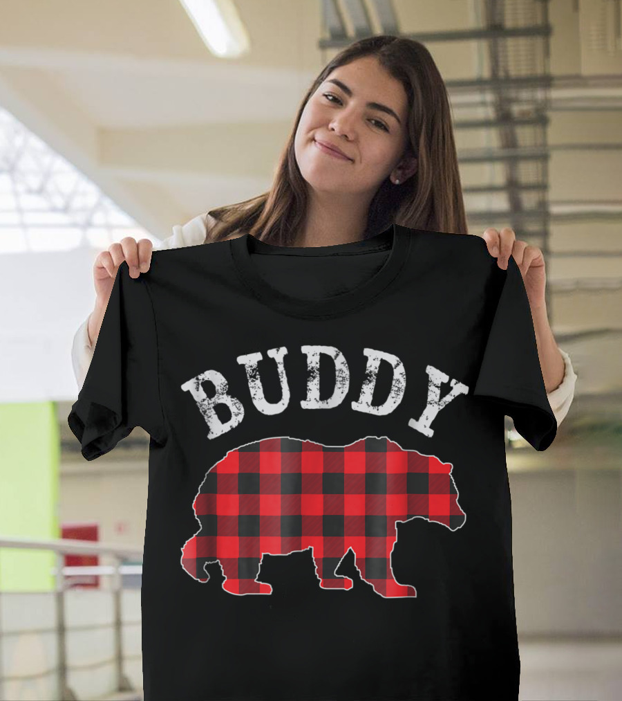 Buddy Bear Red Plaid Buffalo T-Shirt