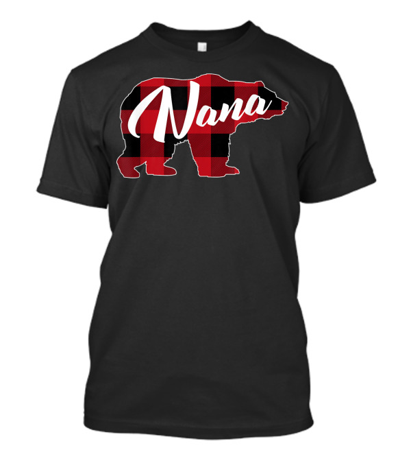 Nana Red Plaid Buffalo Bear T-Shirt