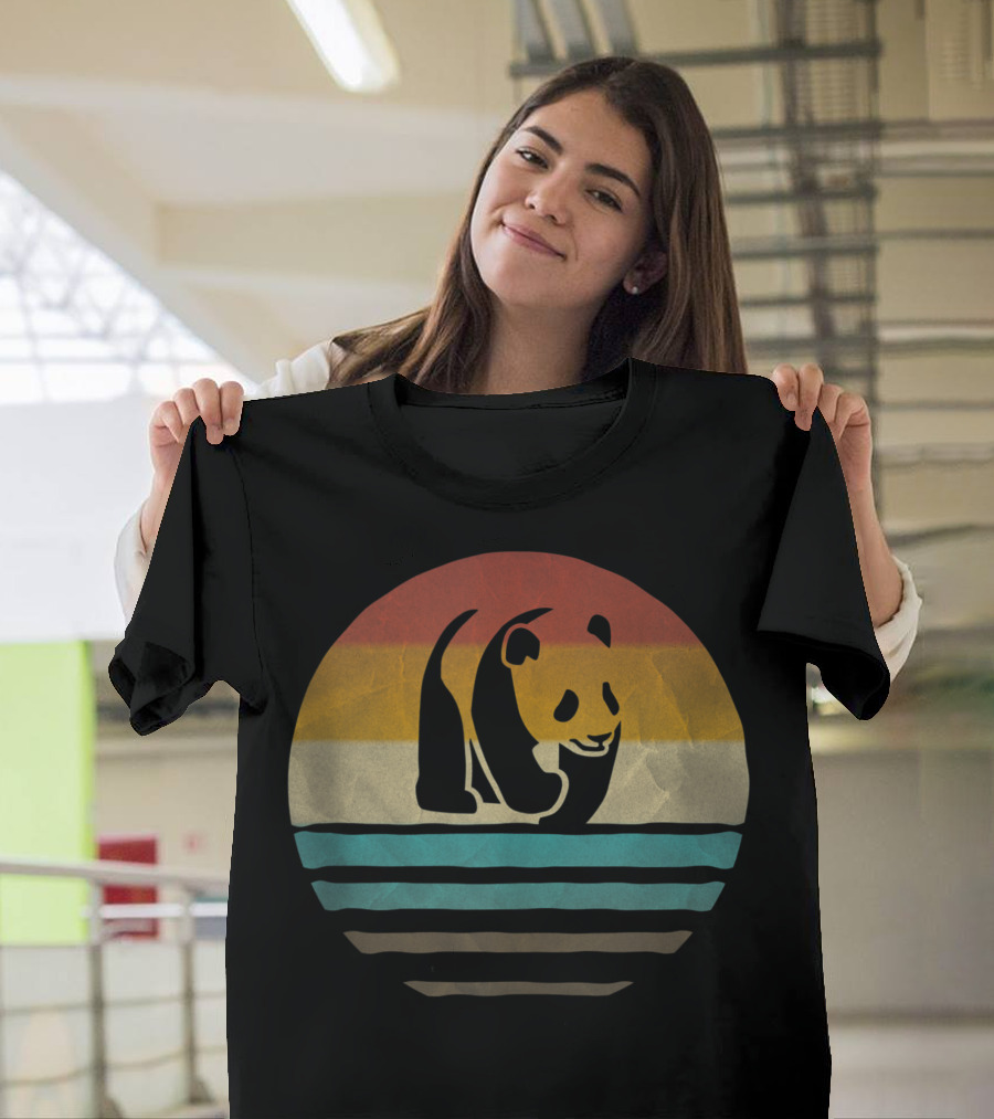 Retro Vintage Kawaii Panda Bear Lover T-Shirt