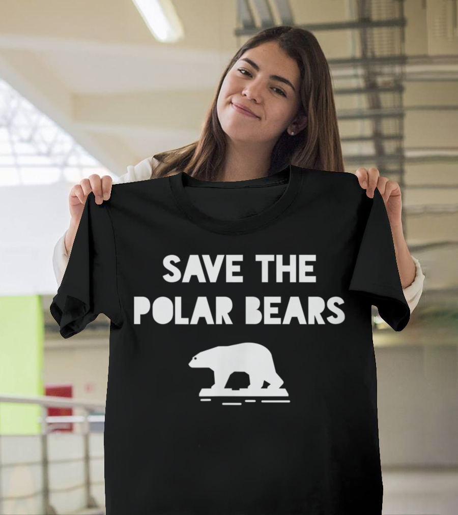 Save The Polar Bears Climate Change Advocacy with Arctic Ice T-Shirt