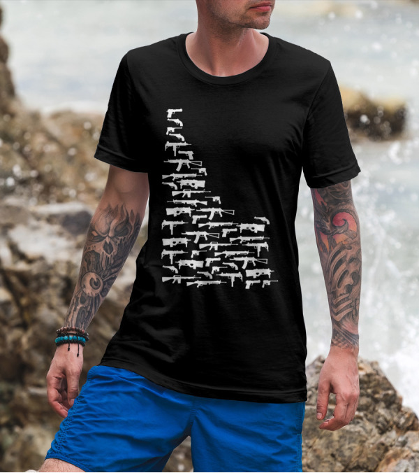 State Of Idaho Guns 2nd Amendment Map T-Shirt