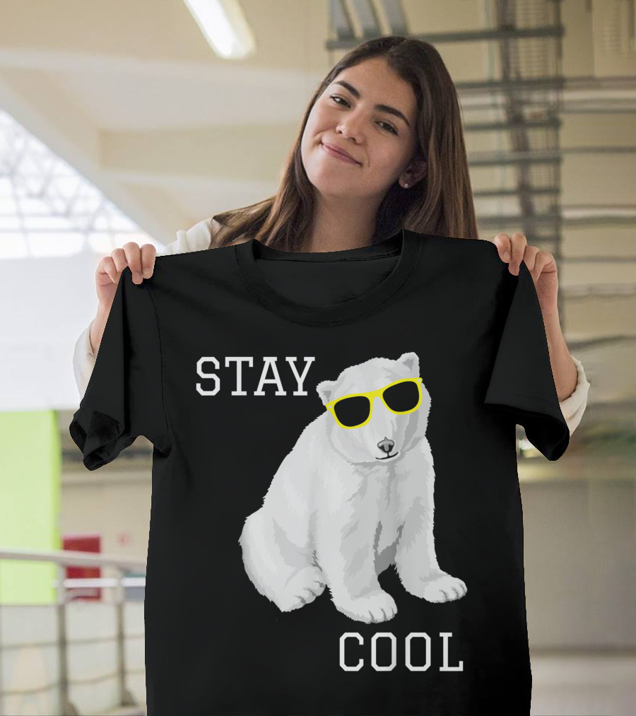 Stay Cool Cute Baby Polar Bear Cub With Sunglasses T-Shirt