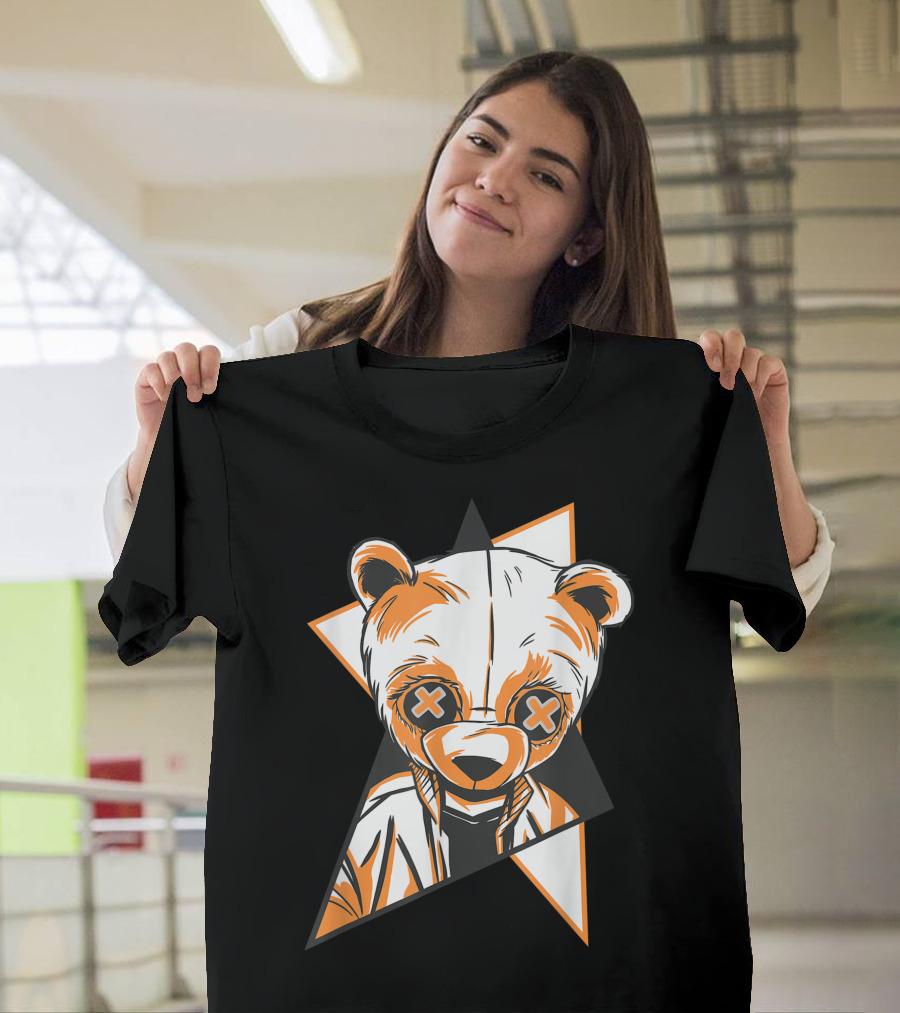 Tedday Bear X Eyes Orange White Black Style Jordan 13 Star Fish T-Shirt
