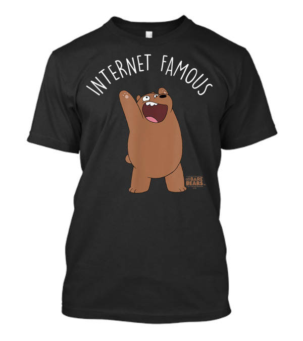 We Bare Bears Internet Famous Grizzly Bear Enthusiastic Pose T-Shirt