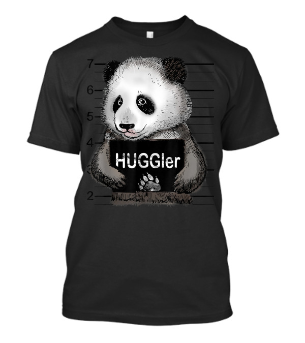 Arrested Huggler Panda Mugshot HUGGler Bear Crime T-Shirt
