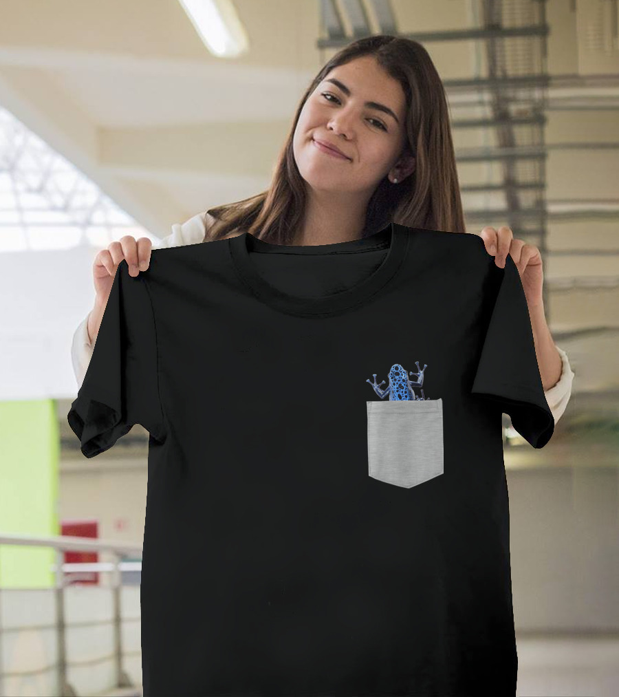 Animal In Your Pocket Poison Dart Frog Peeking Out T-Shirt