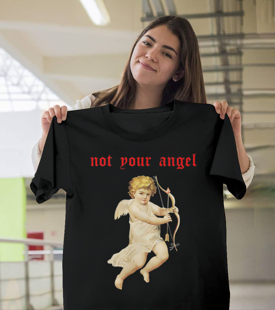 Not Your Angel Aesthetic Soft Grunge Clothing Cupid Design Women Men Girl T-Shirt