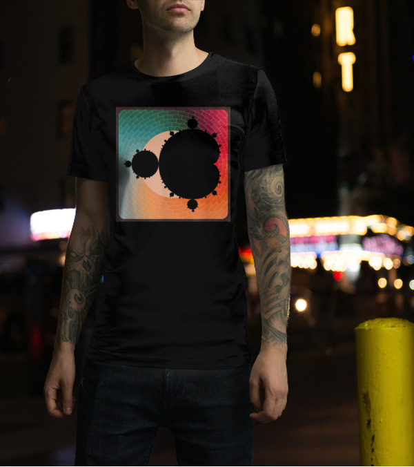 Fractal Mandelbrot Set Style Colorful Geometric Spiral T-Shirt