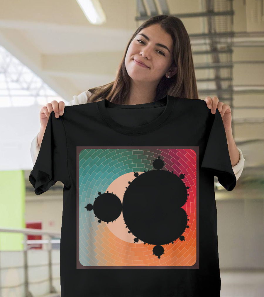 Fractal Mandelbrot Set Style Colorful Geometric Spiral T-Shirt