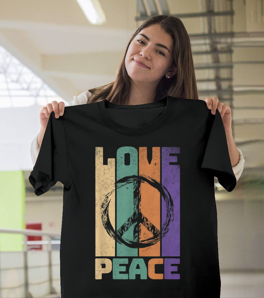 Love Peace Vintage Tie Dye 60s 70s Hippie T-Shirt