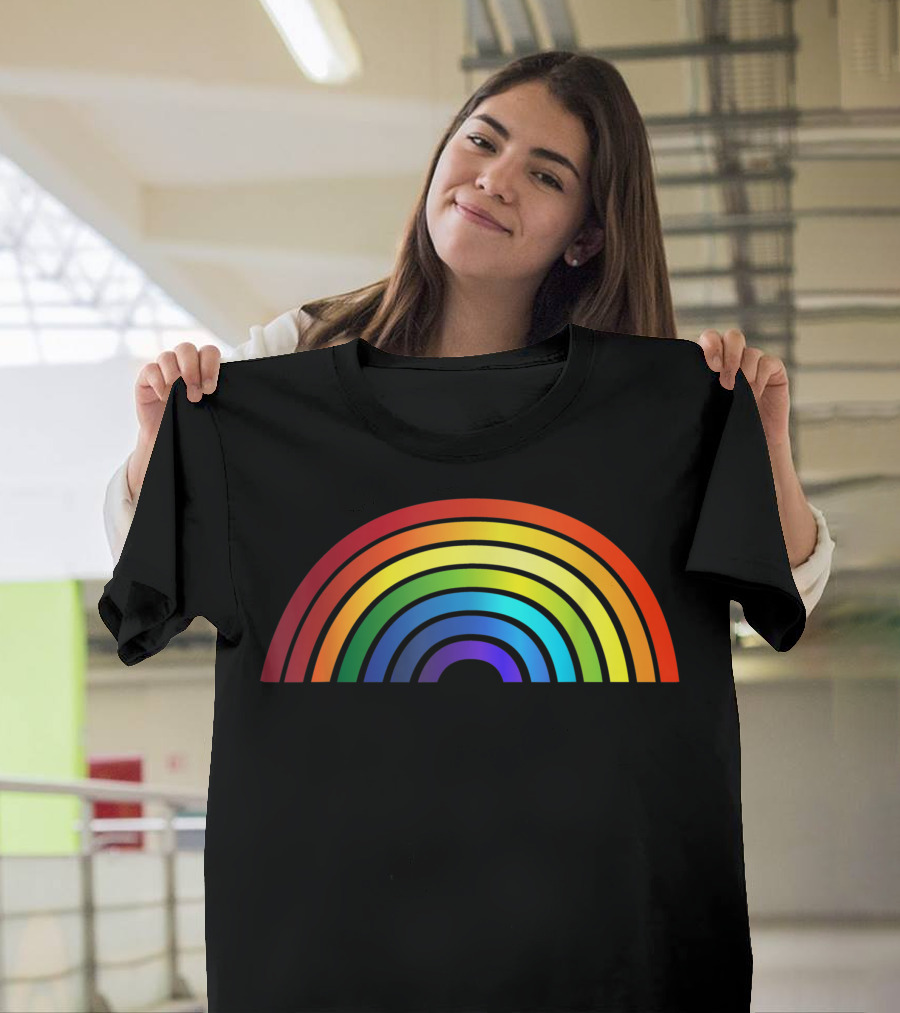 Rainbow Simple Style Basic Stripe Mk Multicolor Arch Spectrum T-Shirt